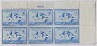 US Stamps #RW15 Mint NH Plate Block of 6 CV $400