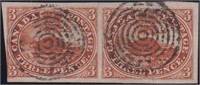 Canada Stamps #4 Used Pair CV $450