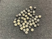 52 grey marbles