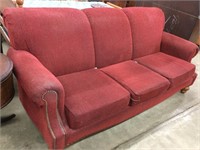 86” maroon/red couch