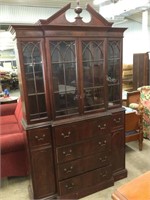 Antique secretariat hutch.  84” tall x 49” wide x