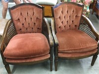 Two matching retro chairs.  33” tall