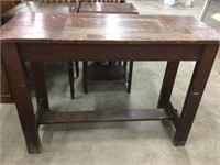 29.5” tall entry table.  41.4” wide x 17” deep