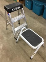 2 foot aluminum ladder and step stool