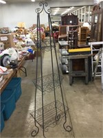 3 tier metal stand.  6 foot tall