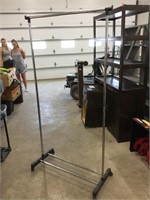 Rolling Garment cart.  70” tall x 36” wide
