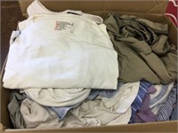 Box of men’s tshirts and boxers.  Large