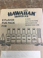 Hawaiian shaved ice.  6 flavor fun pack