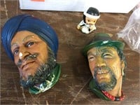2 Bossons wall figurines, teepee cookie jar, mugs