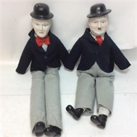 PORCELAIN LAUREL & HARDY DOLLS