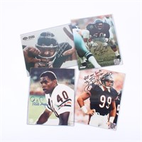 Lot of 4 Chicago Bears Greats Autographed 8x10 Pho