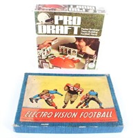 2 Vintage Football Board Games Pro Draft & Electro