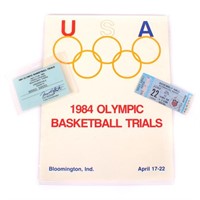 1984 Olympic Trials Basketball Ticket Stub, Press