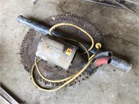 Electric Pump, saw blades, & pipe