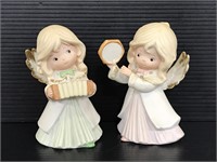 Two ceramic angel figures