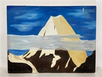 Original mountain scene canvas oil painting