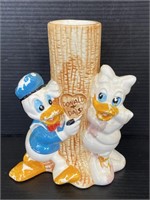 Vintage Disney’s Donald & Daisy Duck vase