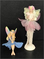 Two fairy decor figures