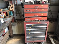 Craftsman tool chest with redline top boxes