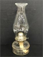 Vintage White Flame Light Co glass oil lamp
