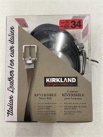 KIRKLAND REVERSIBLE MENS BELT SIZE 34