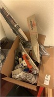 Box of various tools (lube, rifle rods, locks,