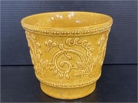 Vintage yellow Haeger Pottery planter