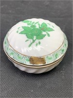 Herend Hungary Hand Painted Porcelain Small Box