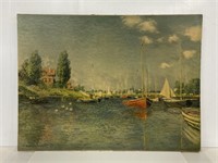 Claude Monet - The Red Boats vintage print