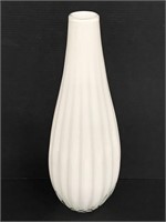 White rubbed glass decorative vase