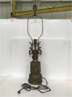 Vintage ornate metal lamp