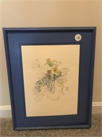 Framed Floral Artwork