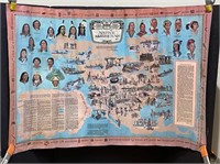 Large Native Tribal Lands Map -Vintage 1975