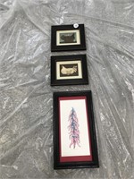 3 Framed Pieces Artwork