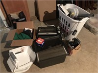 Lot Misc incl File Box, Toaster Oven, etc…