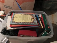 Bin of X-Mas Holiday Related Items