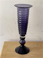 14 Inch Amethyst Swirl Vase
