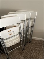 4 White Cosco Folding Chairs