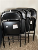 4 Black Folding Chairs