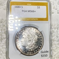1880-S Morgan Silver Dollar PGA - MS66+