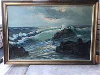 Oil on Canvas Ocean Painting
