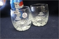 LOT OF TWO "CROWN ROYAL" WHISKEY TUMBLERS