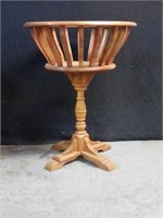 Beautiful wooden plant stand measures 16.5" width
