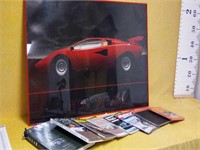 Lamborghini framed print and assorted car