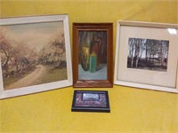 4 framed pictures