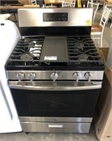 GE 5.0 CUFT GAS 5 BURNER STAINLESS STEEL STOVE