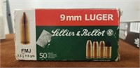 S&B 9MM LUGER, 50 RDS