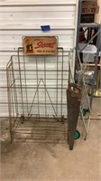 Squirt display rack, cart and saw