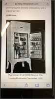 Crosley Shelvador refrigerator 1933