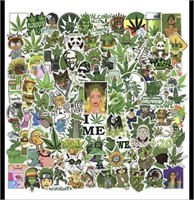 Cool Weed Stickers 100pcs, Waterproof 420